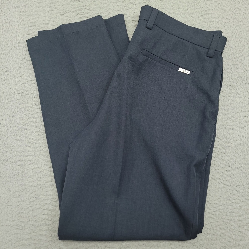 Greg Norman Tasso Elba Five Iron Mens‎ Dress Pants 33x30 (34x30)Blue Polyester